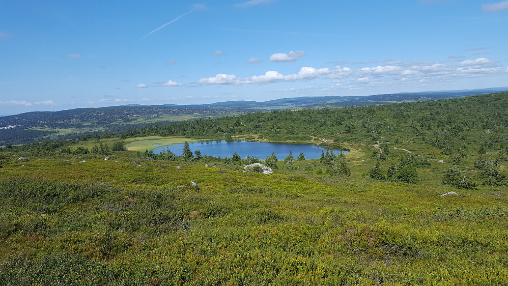 Idyllisk og fint ved Gulrandtjernet, benker og bademuligheter