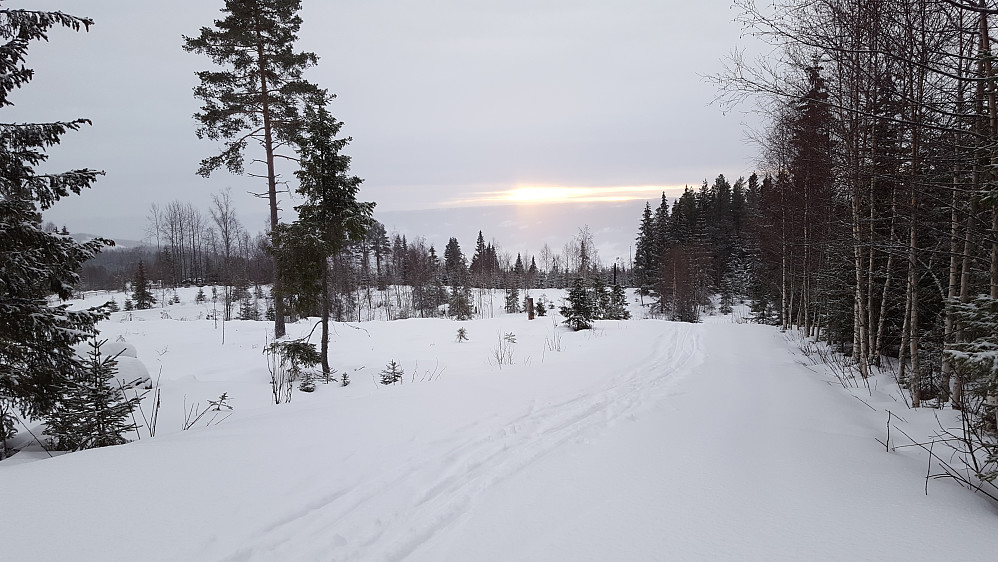 Ned fra Kanthaugen, sola titter fram