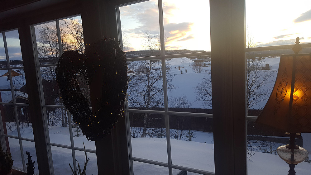 Morgenlys fra resepsjonen