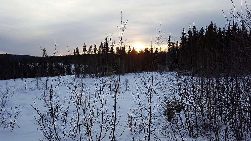Solnedgang fra Birkebeinerløypa

