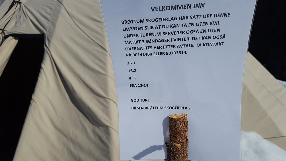 Informasjon ved lavvoen