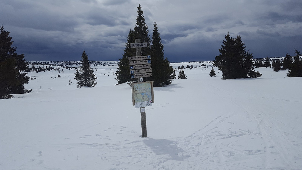 Ved løypekrysset i Kriksvika