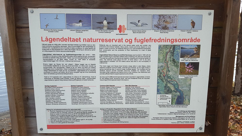 Informasjonstavle om Lågendeltaet