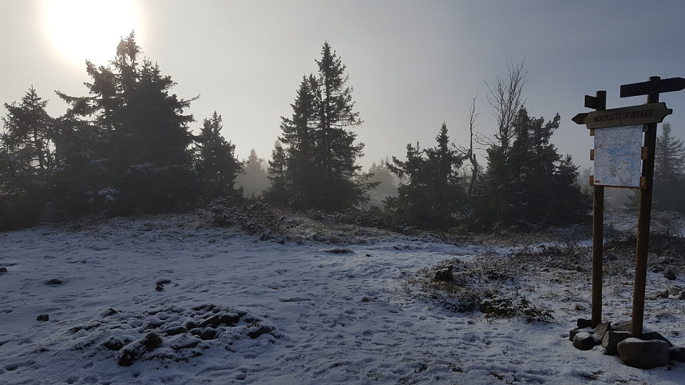 Ved sti-og løypekrysset Nordseterfjellet
