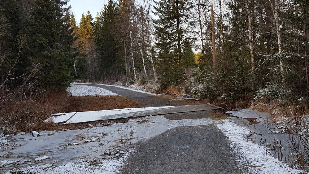 Her var det fullt med vann i går