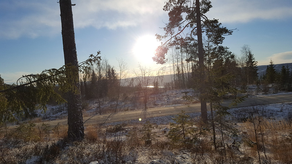 Fra lysløypa mot Mjøsa