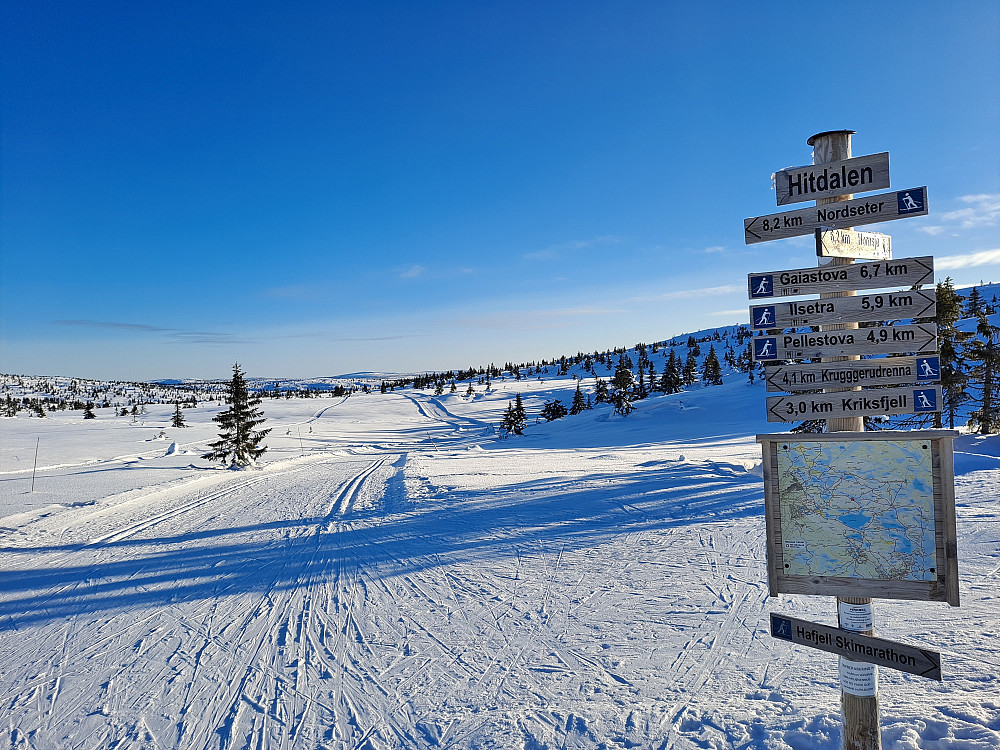 Ved løypekrysset Hitdalen