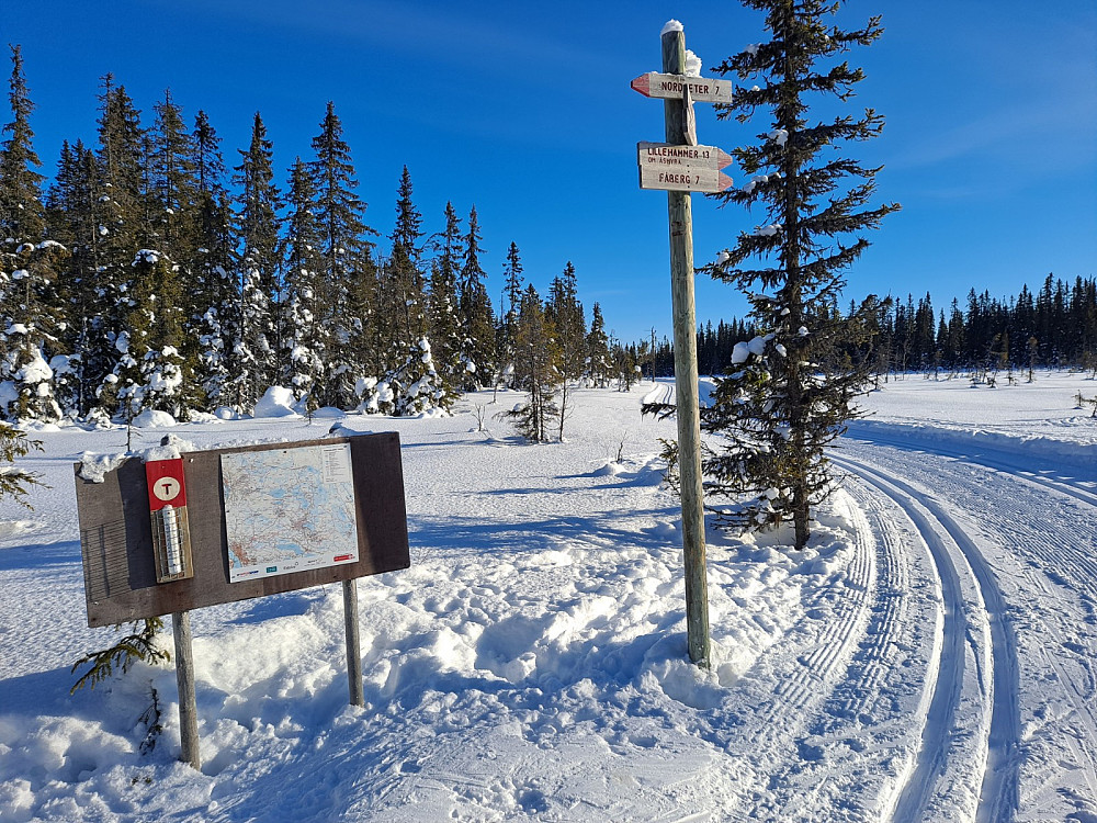 Løypekrysset ved Langkloppmyra