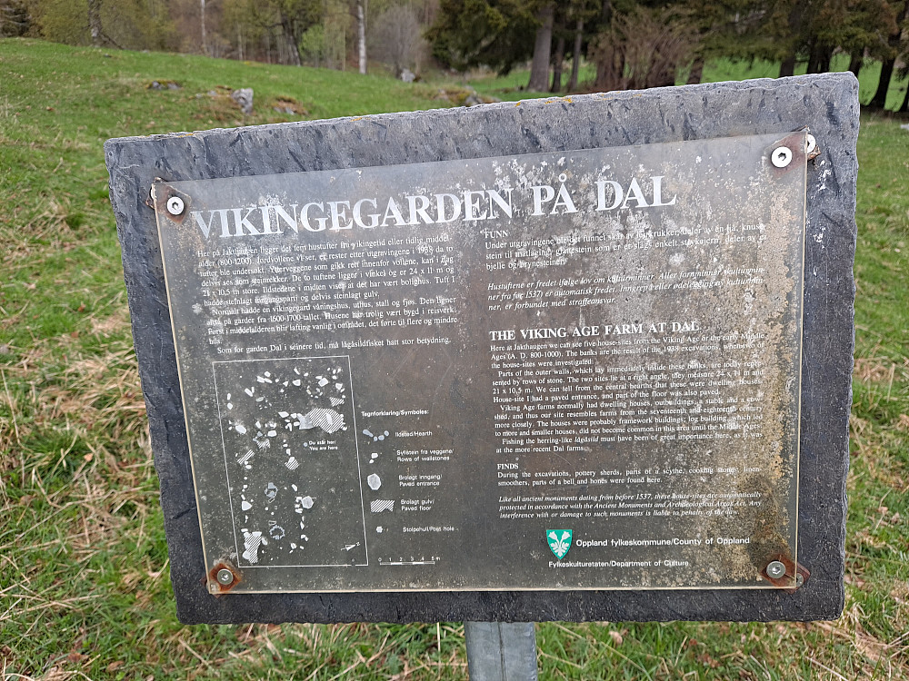 INFO-skilt på Jakthaugen
