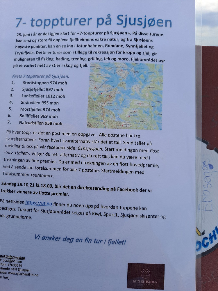 Info i turkassa på toppen