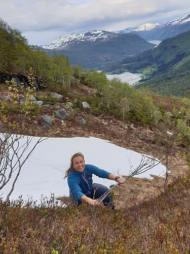 Når vi skal ta den raskaste vegen opp, så vert det litt klyving