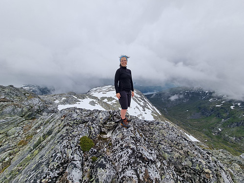 Endeleg på toppen. 