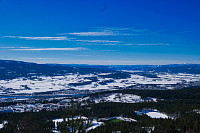 Utsikt fra Hestholsfjellet over Eikerbygdene