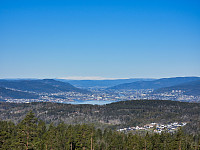 Utsikt mot Drammen og Blefjell