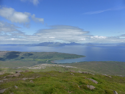 View from Hallival back to Skye and the cuillins