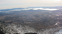 Bilde tatt fra toppen mot Storeskag.. Ikke mye snø nei...