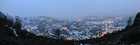 Winter-night-Bergen from Tårnnebben on Dyngelandsåsen