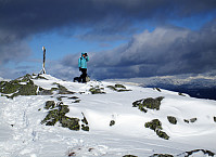 On the top of snow-covered Møsnuken---nice! :-)