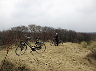 With the bikes in the dunes north of Den Haag