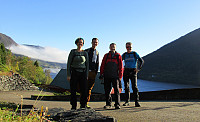 Ready at Skaftå to start our ascent to Utegardsnipa and Brøknipa