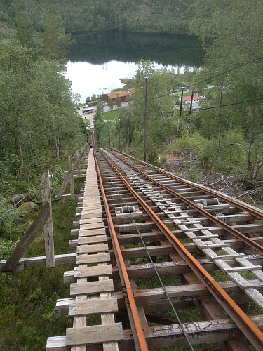 Trallebanen er styggbratt!