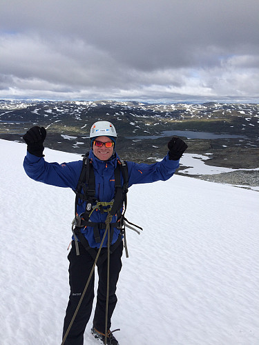 Fornøyd på Hardangerjøkulen!