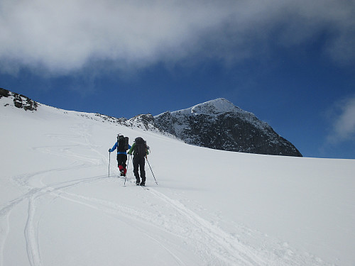 Bratt opp det siste stykket av Styggebreen