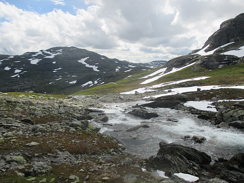Fra munningen av Lisledalen mot Kjelatind