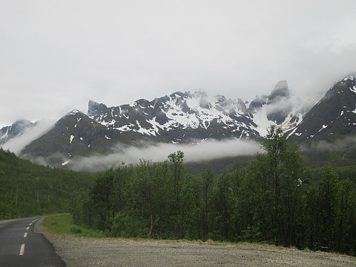 Chamonix sett fra veien til Sørbotn