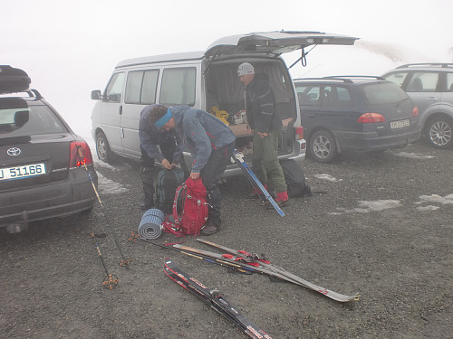 Start fra Valdresflya Vandrerhjem i grautskodde