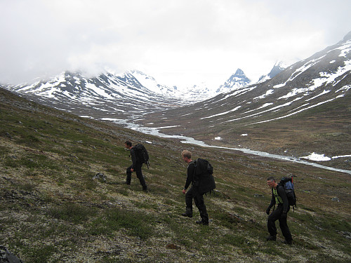 I fint driv mot Hellstuguhø, med øvre del av Visdalen i bakgrunnen