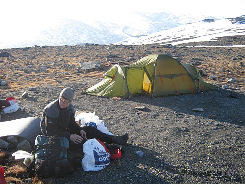 Flotte forhold for frokost ved vegen til Juvasshytta!