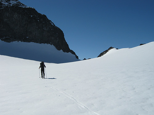 Øverst på Styggebreen og straks ved Porten