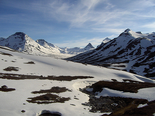 Fra ytterst i Hellstugudalen mot øvre del av Visdalen