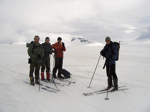 Fornøyd forsamling på Smørstabbreen!