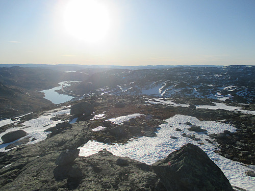 Fra Stavsnuten motsols mot E134 østover Haukelifjell