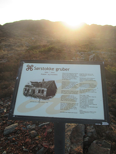 Infoskilt om gruvene