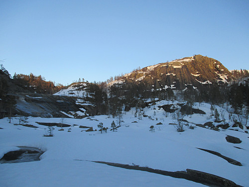 Solnedgang over Breiafossen