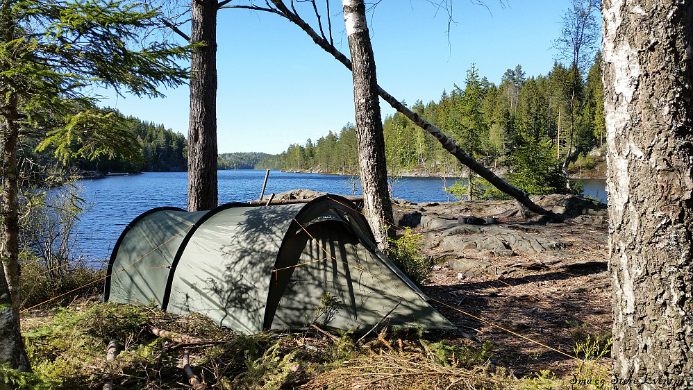 Teltplass ved Mosjøen.