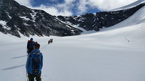 Innover på Djevelbreen.