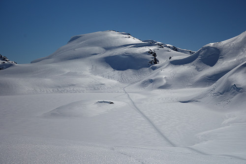 Fossavatnet med bratt isete skar i enden...
