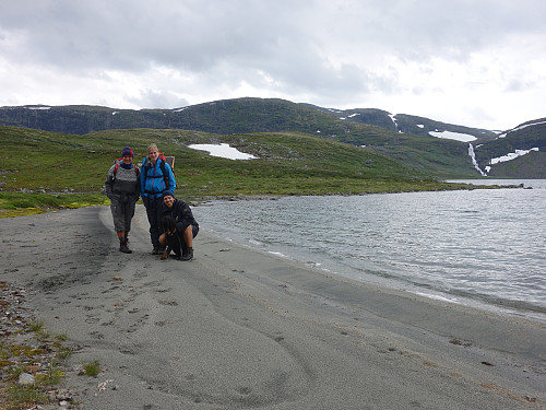 Fin strand i østenden av Vassete men litt kaldt