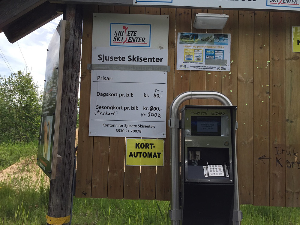 Parkering mot betaling.