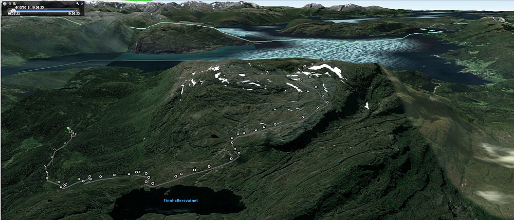 Ruten i Google Earth