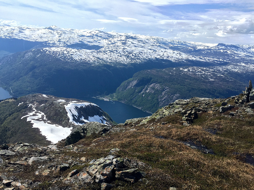 Fantastisk utsikt mot fjorden