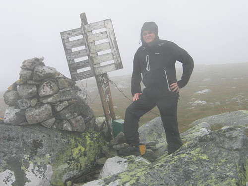 Tåke og regn på toppen