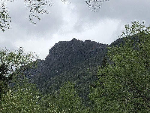 Fjellet i bakgrunnen er dagens mål