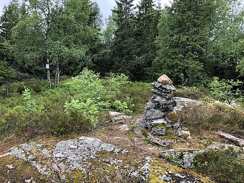 Steinvarde og kjentmannspost på Klevkollen