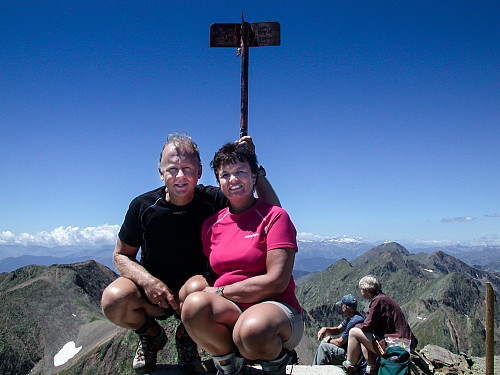 Summit! Snow-covered Pico Aneto far away?