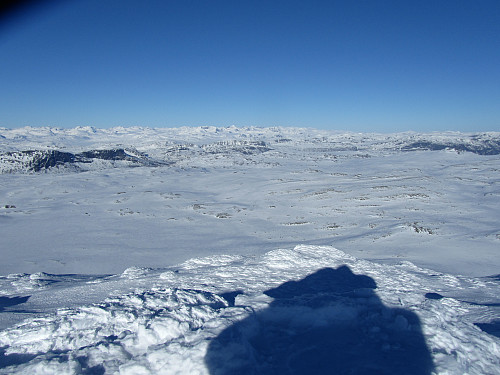 Toppkjeglen danner skygge mot nordøst..